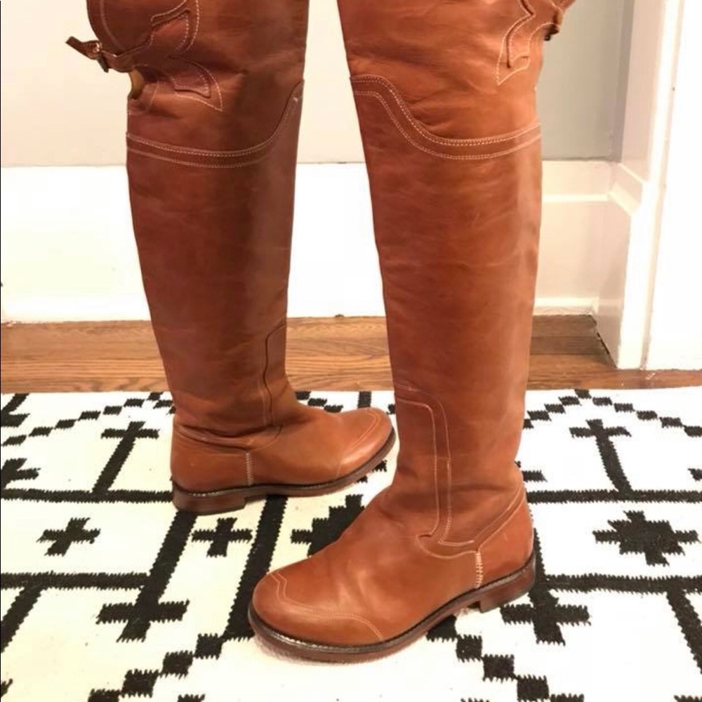 Timberland Tan Leather Over the Knee Boots